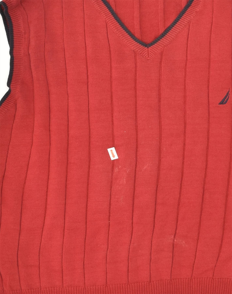 NAUTICA Mens Vest Tank Top Medium Red Cotton | Vintage Nautica | Thrift | Second-Hand Nautica | Used Clothing | Messina Hembry 