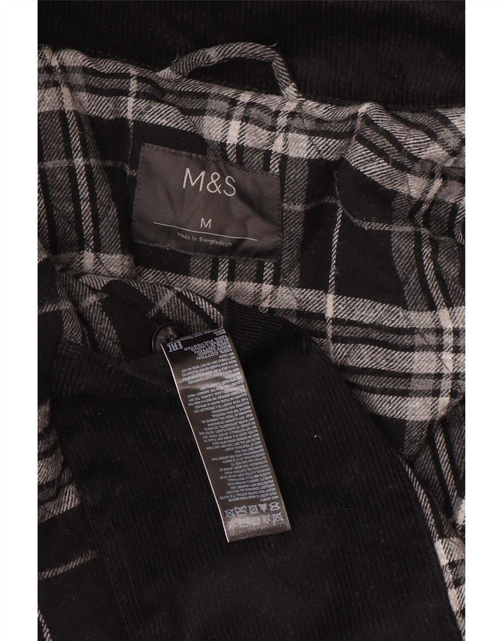Marks & Spencer Mens Waxed Cotton Jacket UK 38 Medium Brown