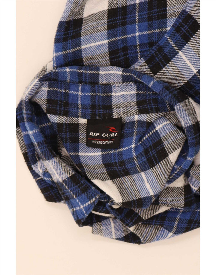 Rip Curl Mens Flannel Shirt Large Blue Check