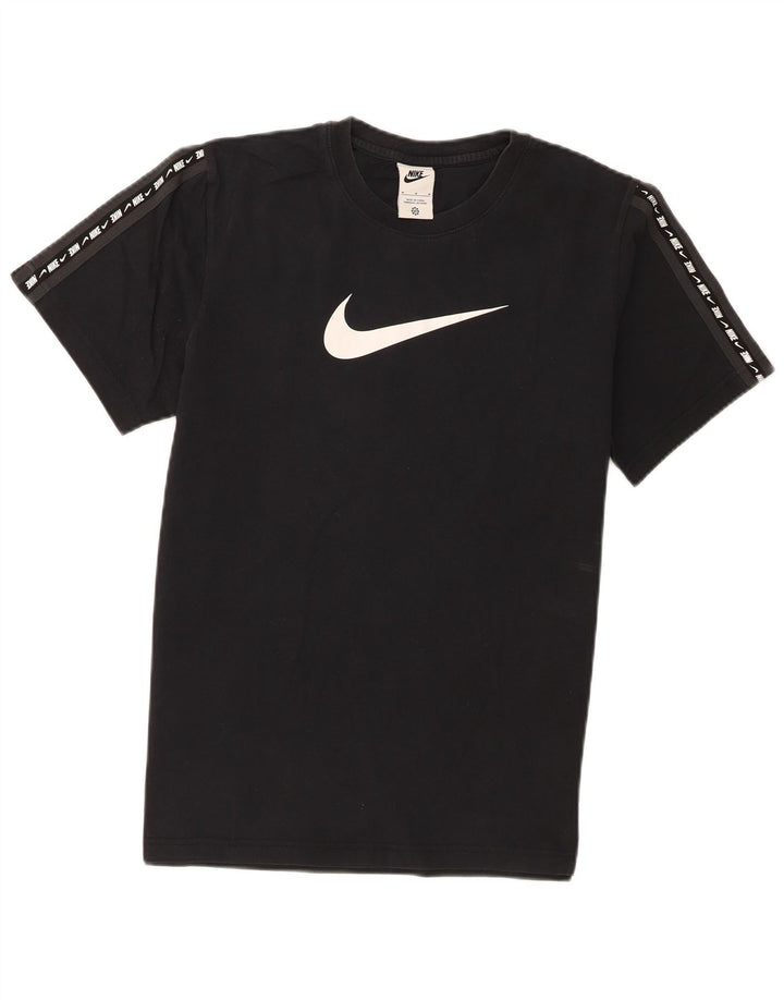 Nike Mens Graphic T-Shirt Top Medium Black Cotton