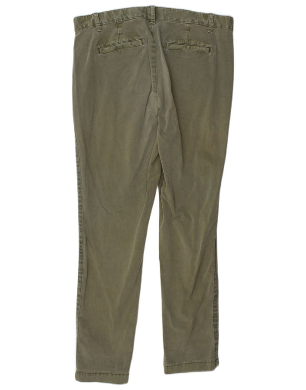Gap Womens Girlfriend Slim Fit Chino Trousers US 10 Large W34 L29 Green