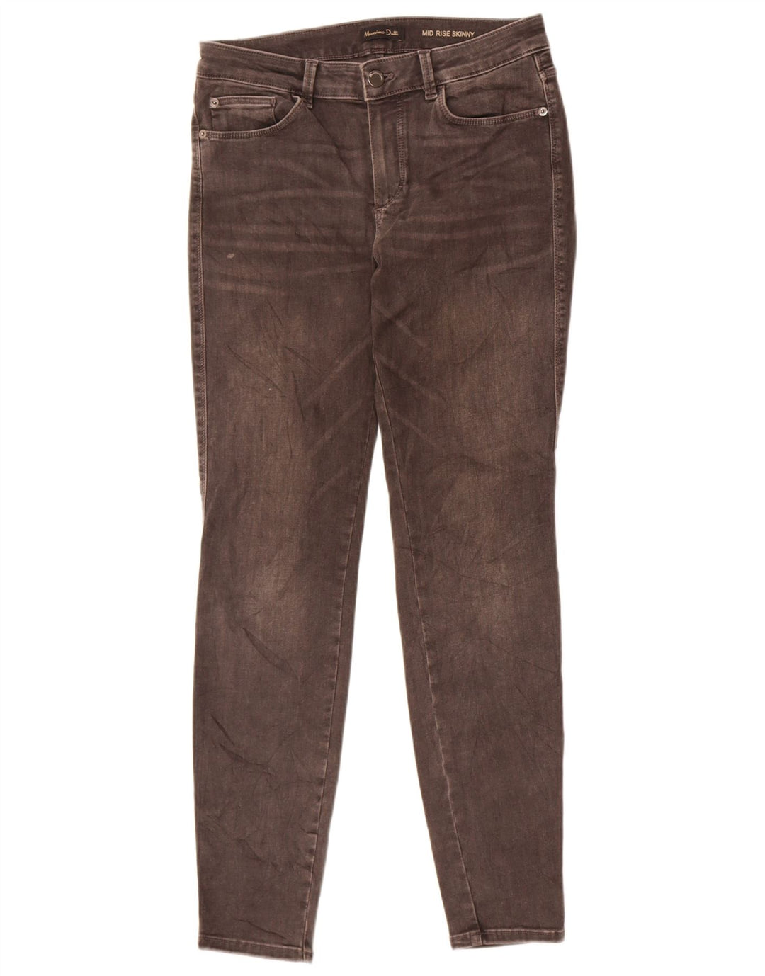 Massimo Dutti Womens Mid Rise Skinny Jeans EU 40 Medium W30 L30 Grey