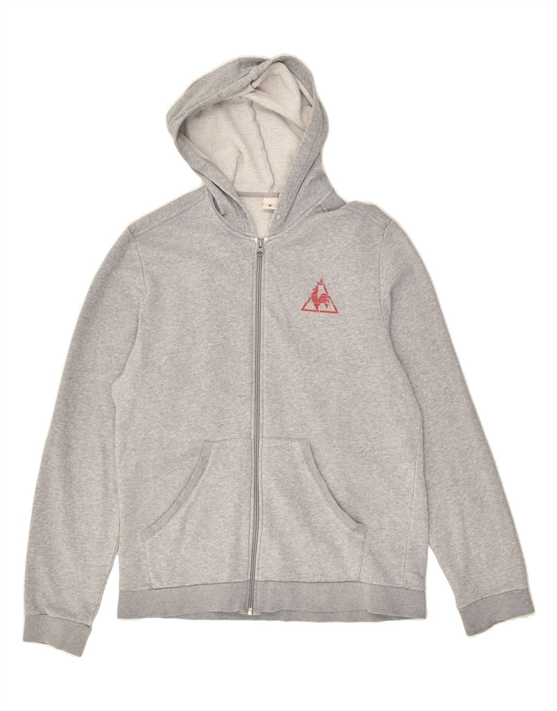 LE COQ SPORTIF Womens Zip Hoodie Sweater UK 18 XL Grey Cotton | Vintage Le Coq Sportif | Thrift | Second-Hand Le Coq Sportif | Used Clothing | Messina Hembry 
