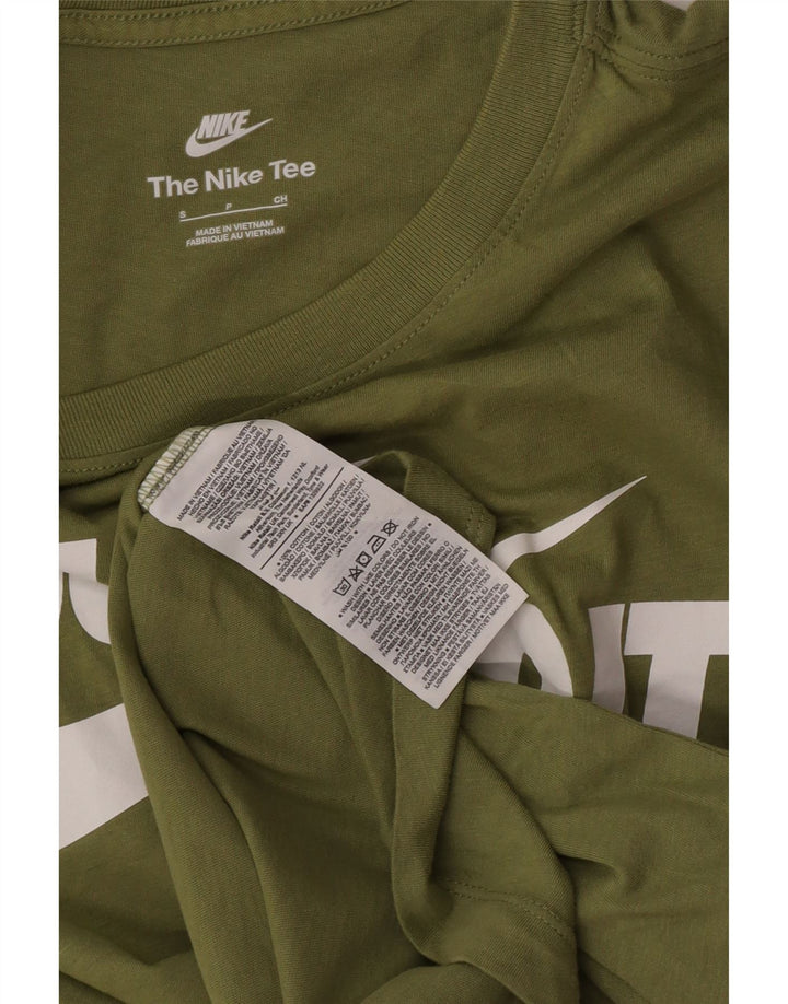 Nike Mens Graphic T-Shirt Top Small Green Cotton