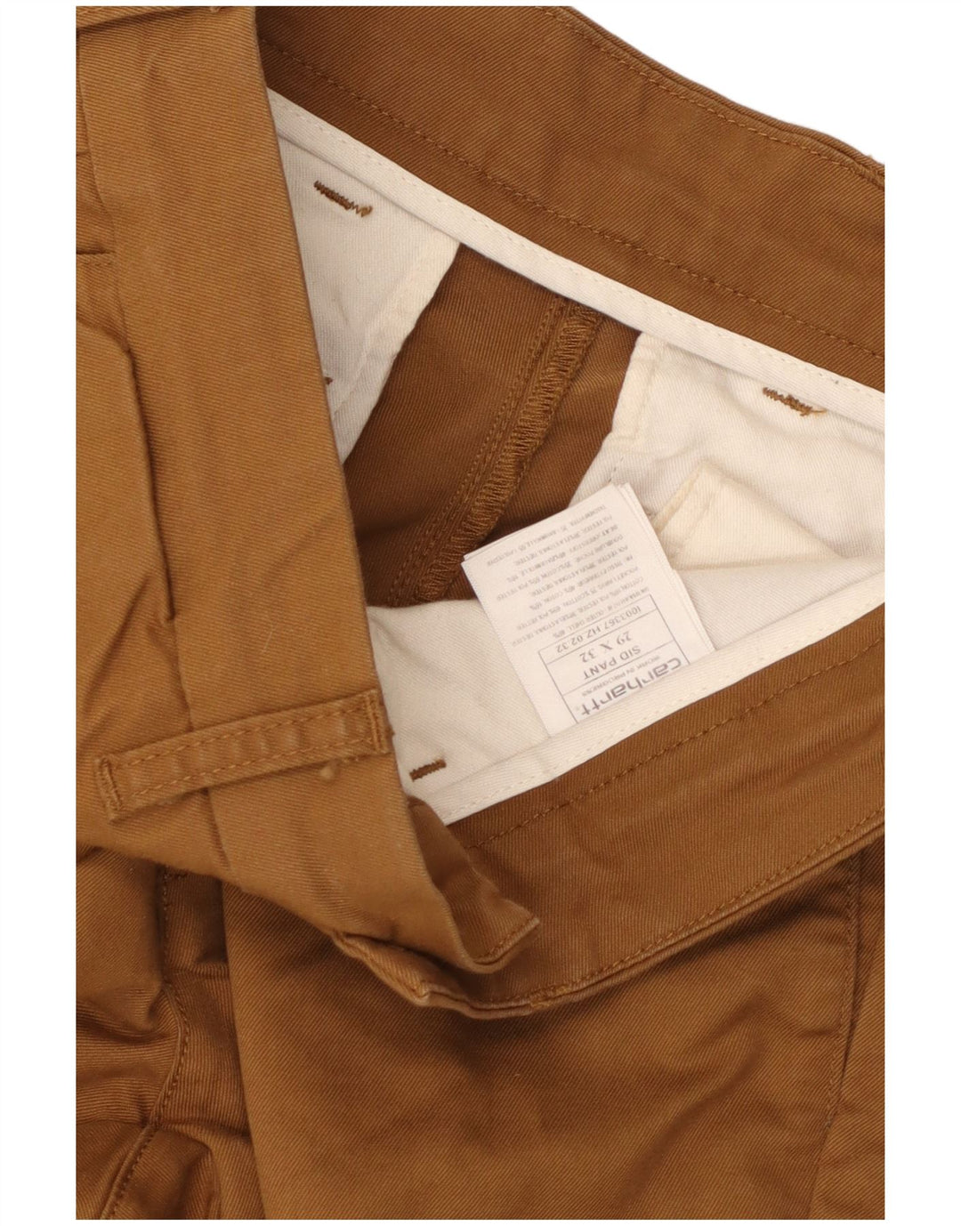 Carhartt Mens Sid Slim Chino Trousers W29 L32 Beige Cotton