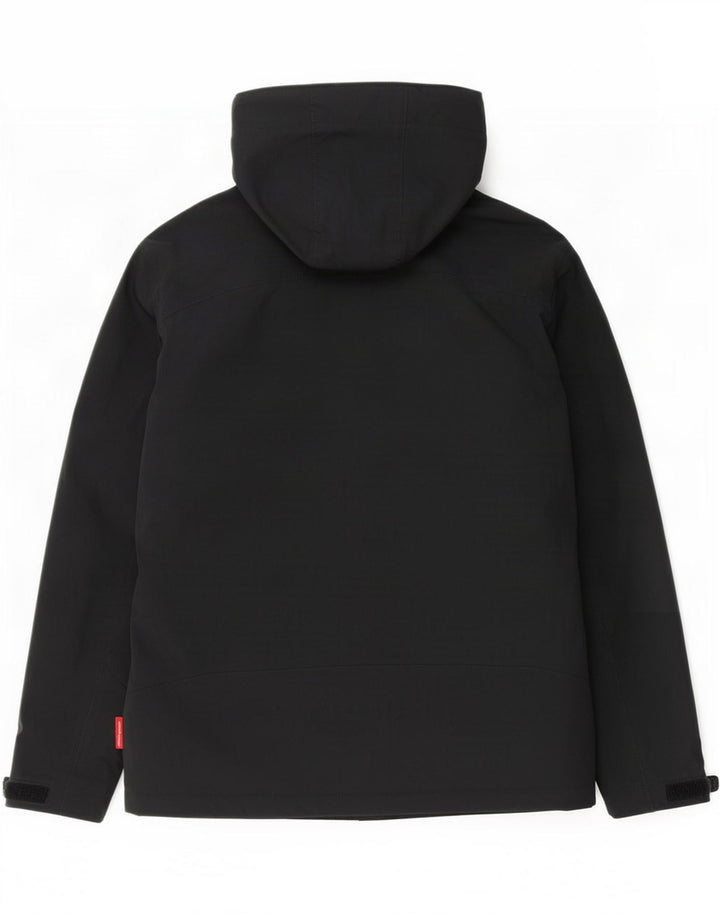Engelbert Strauss Womens Hooded Rain Jacket UK 14 Medium Black Nylon