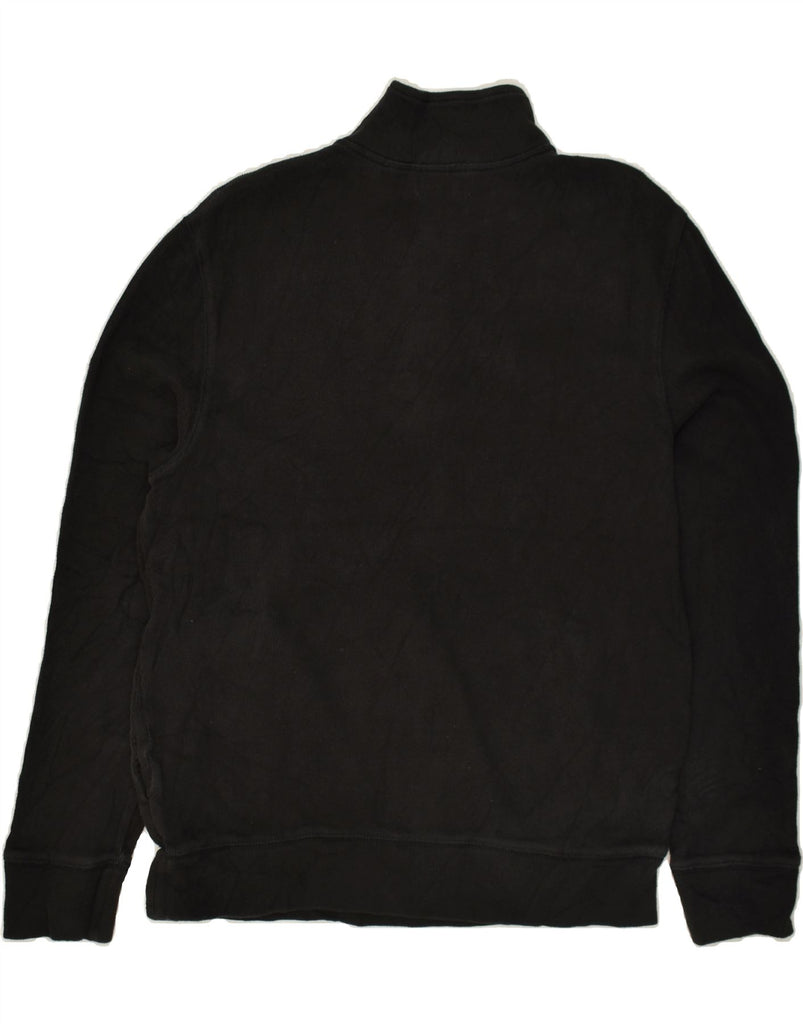 NAUTICA Mens Zip Neck Sweatshirt Jumper Medium Black Cotton Vintage Nautica and Second-Hand Nautica from Messina Hembry 