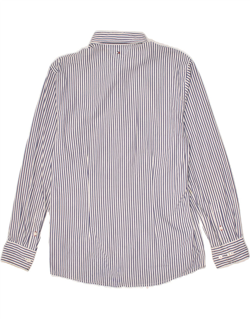 TOMMY HILFIGER Boys Shirt 15-16 Years Blue Pinstripe Cotton Vintage Tommy Hilfiger and Second-Hand Tommy Hilfiger from Messina Hembry 