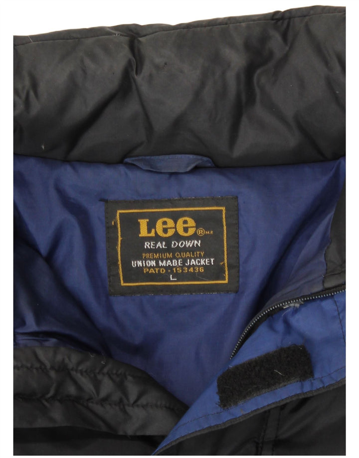 Lee Mens Padded Jacket UK 40 Large Black Polyester