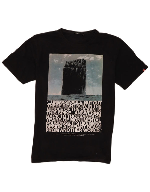 Quiksilver Mens Slim Graphic T-Shirt Top XL Black Cotton