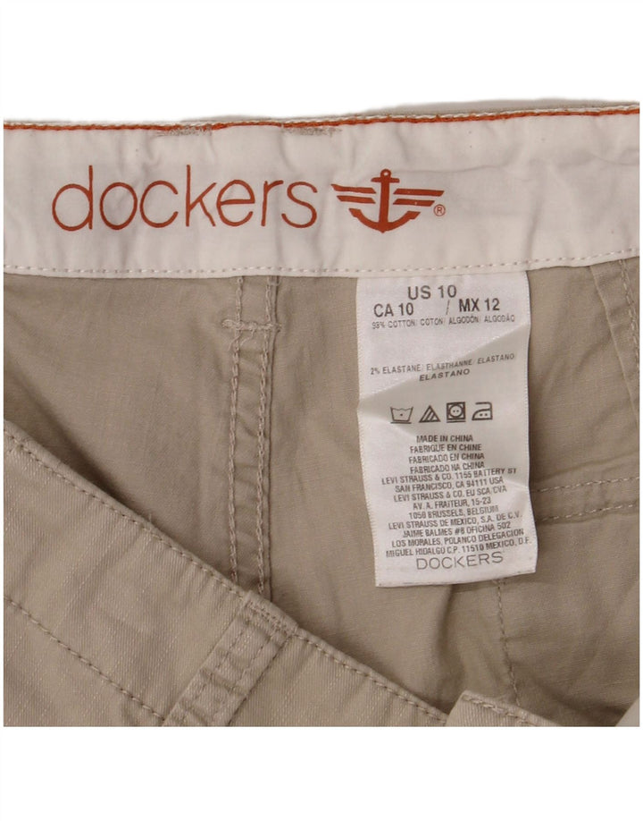 DOCKERS Womens Chino Shorts US 10 Large W32  Beige Cotton