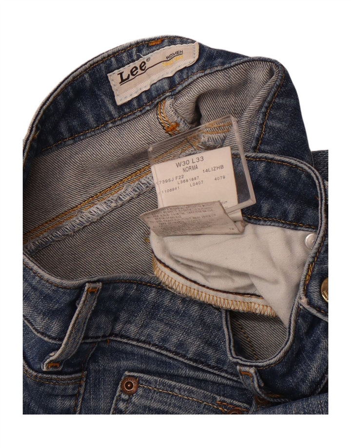 LEE Womens Norma Cropped Jeans W30 L19 Blue Cotton