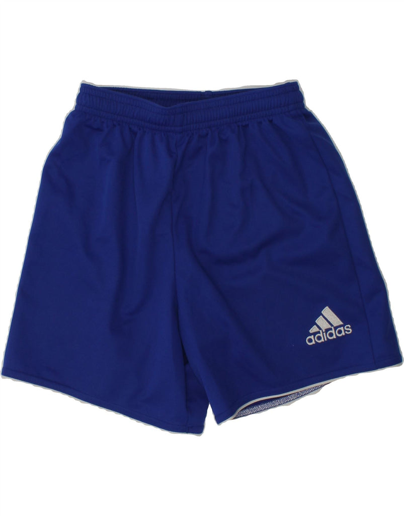 ADIDAS Boys Sport Shorts 9-10 Years Blue Polyester | Vintage Adidas | Thrift | Second-Hand Adidas | Used Clothing | Messina Hembry 