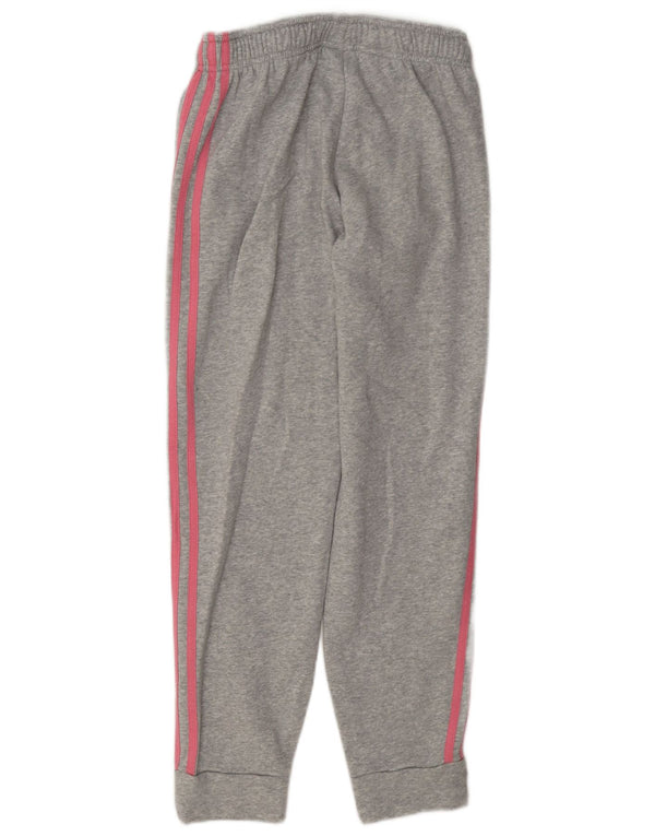 Adidas Girls Tracksuit Trousers Joggers 11-12 Years Grey Cotton