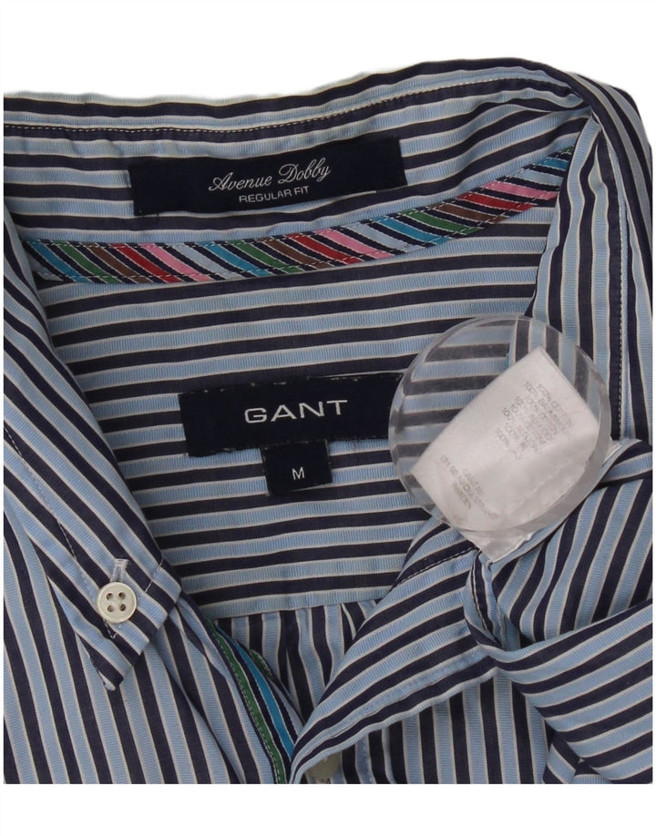 Gant Mens Regular Fit Shirt Medium Blue Pinstripe Cotton