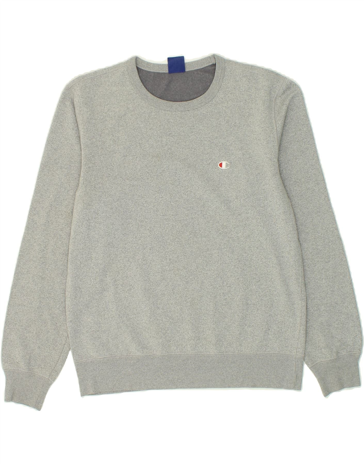 CHAMPION Womens Sweatshirt Jumper UK 16 Large Grey Cotton