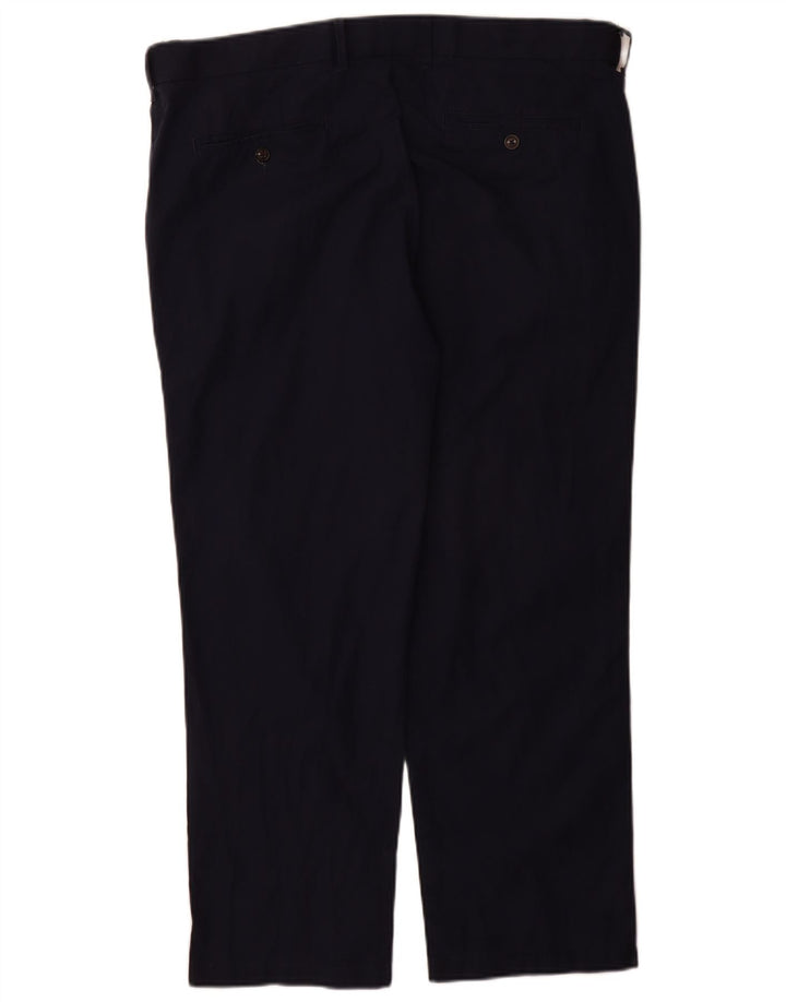 Marks & Spencer Mens Regular Fit Chino Trousers W38 L29 Navy Blue Cotton