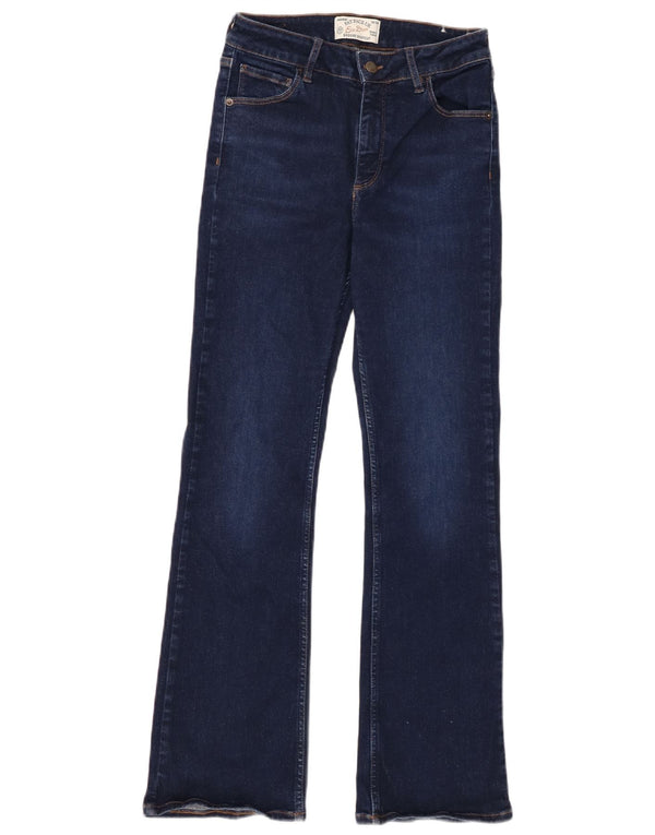 Fat Face Womens Bootcut Jeans UK 10 Small W28 L28 Navy Blue Cotton