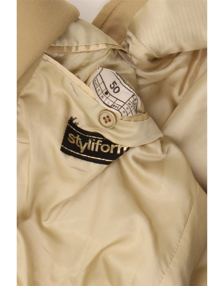 Vintage Mens 2 Button Blazer Jacket IT 50 Large Beige