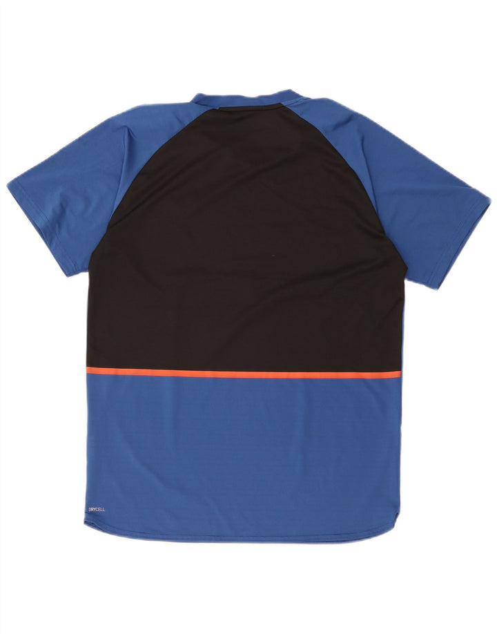 Puma Mens T-Shirt Top Medium Blue Colourblock Polyester