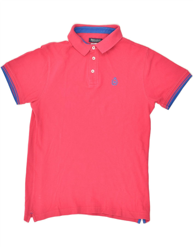 BERKELEY Mens Polo Shirt Large Pink Cotton | Vintage Berkeley | Thrift | Second-Hand Berkeley | Used Clothing | Messina Hembry 