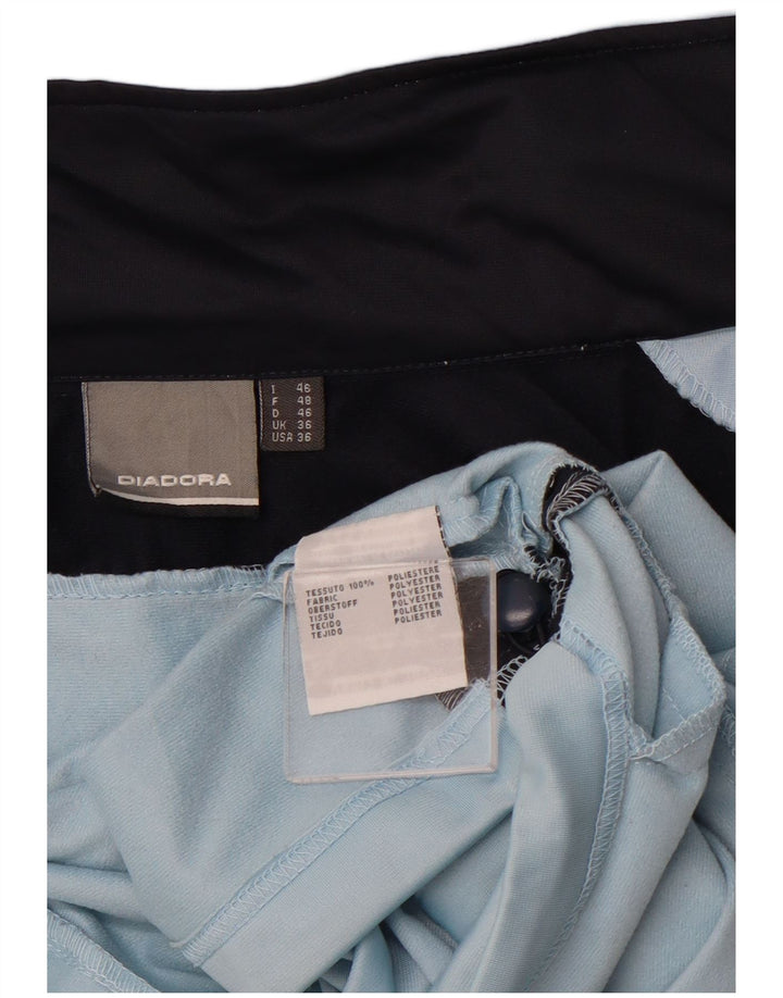 DIADORA Mens Tracksuit Top Jacket UK 36 Small Blue Colourblock Polyester