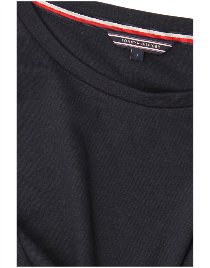 Tommy Hilfiger Womens Top Long Sleeve UK 10 Small Navy Blue Striped