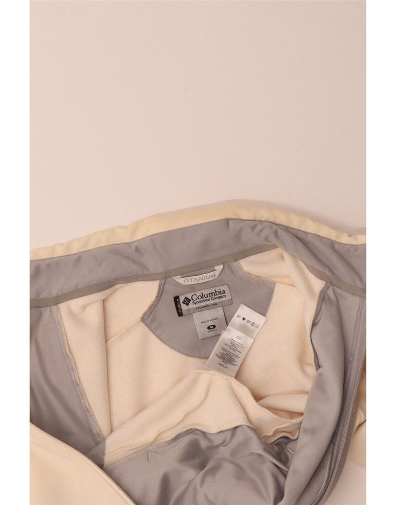 COLUMBIA Womens Titanium Tracksuit Top Jacket UK 14 Medium Off White Vintage Columbia and Second-Hand Columbia from Messina Hembry 