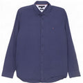 Tommy Hilfiger Mens Regular Fit Shirt XL Navy Blue Cotton