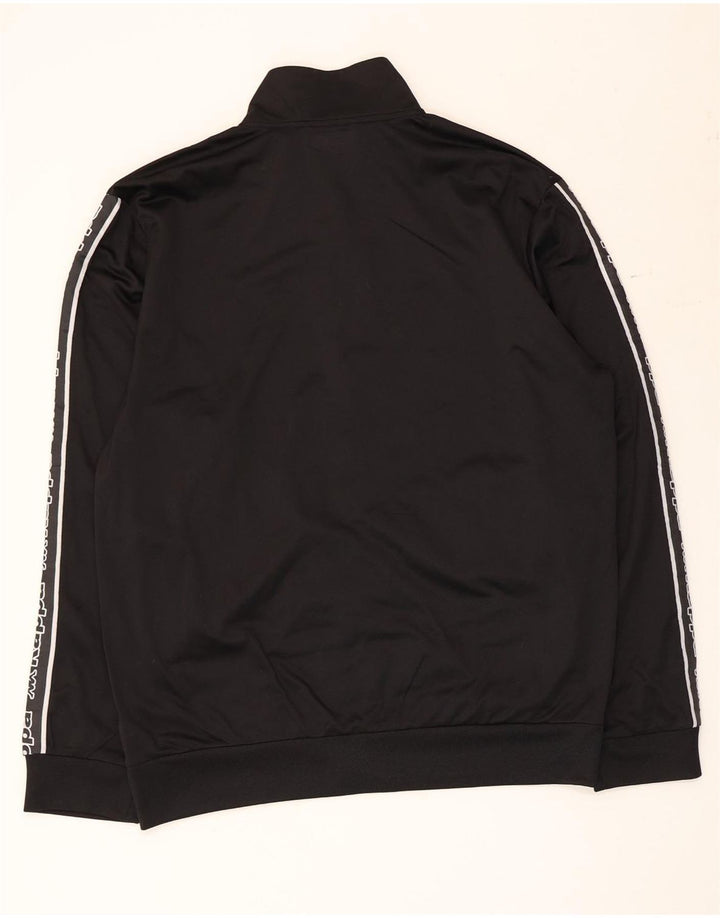 Kappa Mens Graphic Tracksuit Top Jacket XL Black Polyester