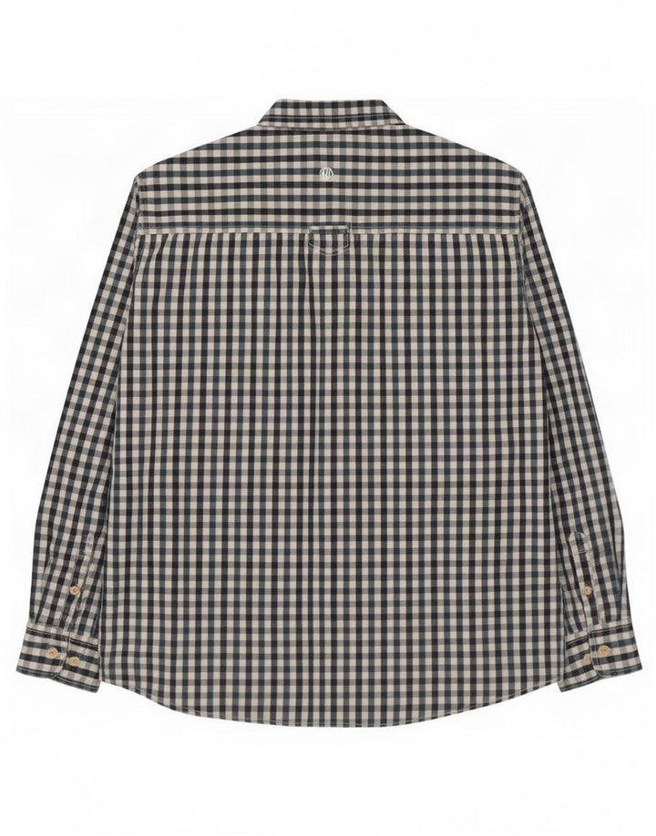 Fat Face Mens Shirt XL Green Gingham Cotton