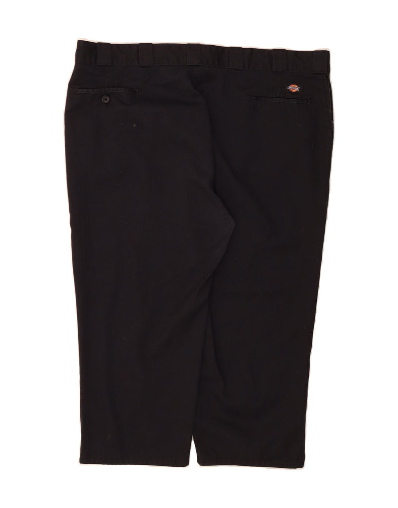 DICKIES Mens Straight Cropped Trousers W46 L24 Black Polyester Vintage Dickies and Second-Hand Dickies from Messina Hembry 