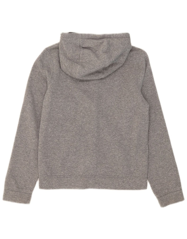 Nike Boys Zip Hoodie Sweater 10-11 Years Medium Grey Colourblock Cotton