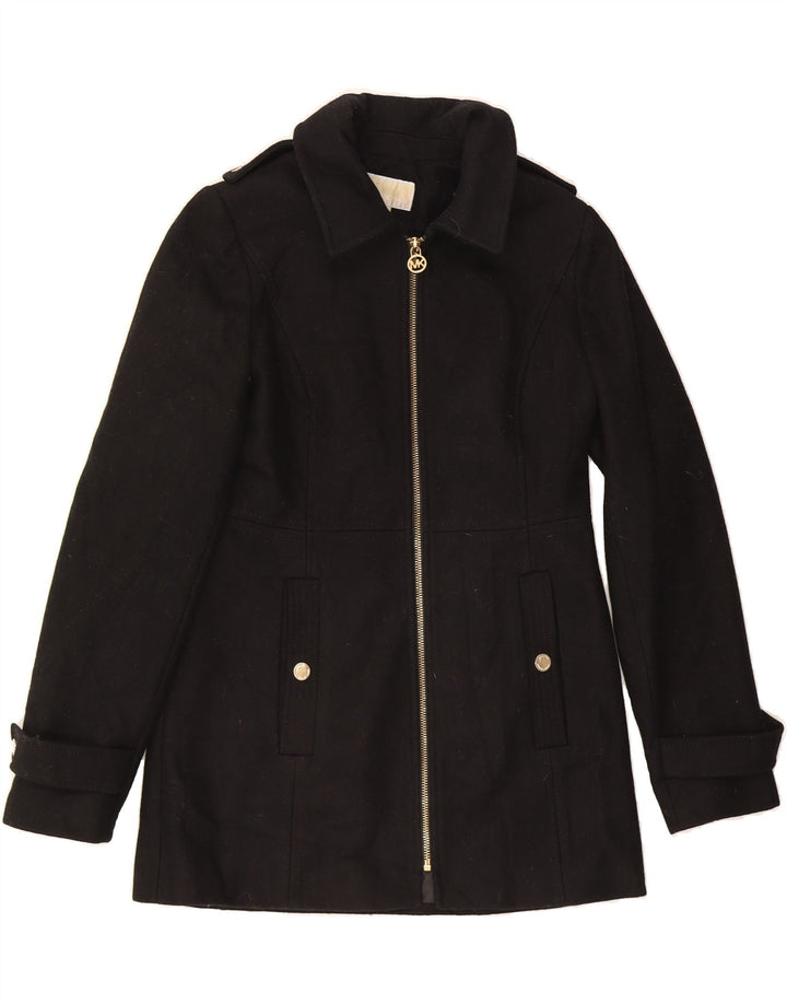MICHAEL KORS Womens Military Jacket UK 6 XS Black Wool Vintage Michael Kors and Second-Hand Michael Kors from Messina Hembry 