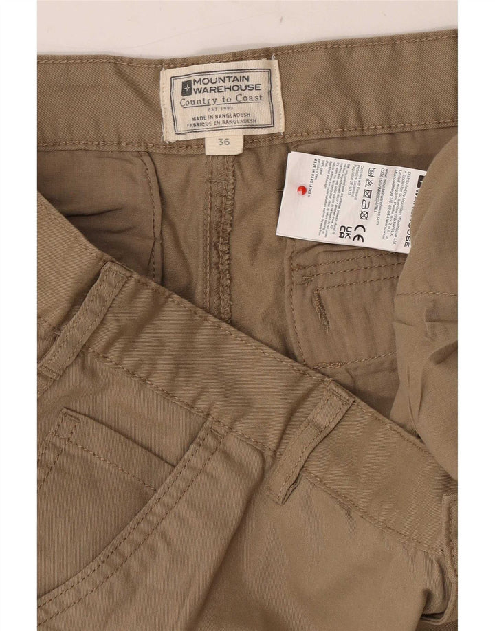 Mountain Warehouse Mens Cargo Shorts W36 Large Beige Cotton