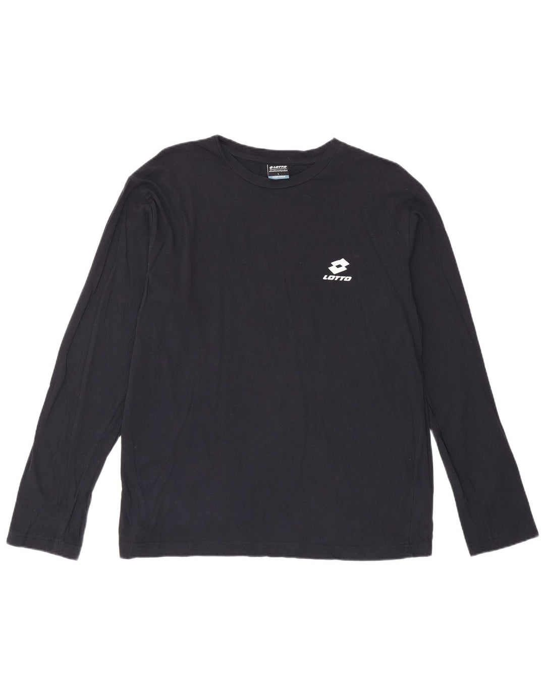 Lotto Mens Top Long Sleeve Large Navy Blue Cotton