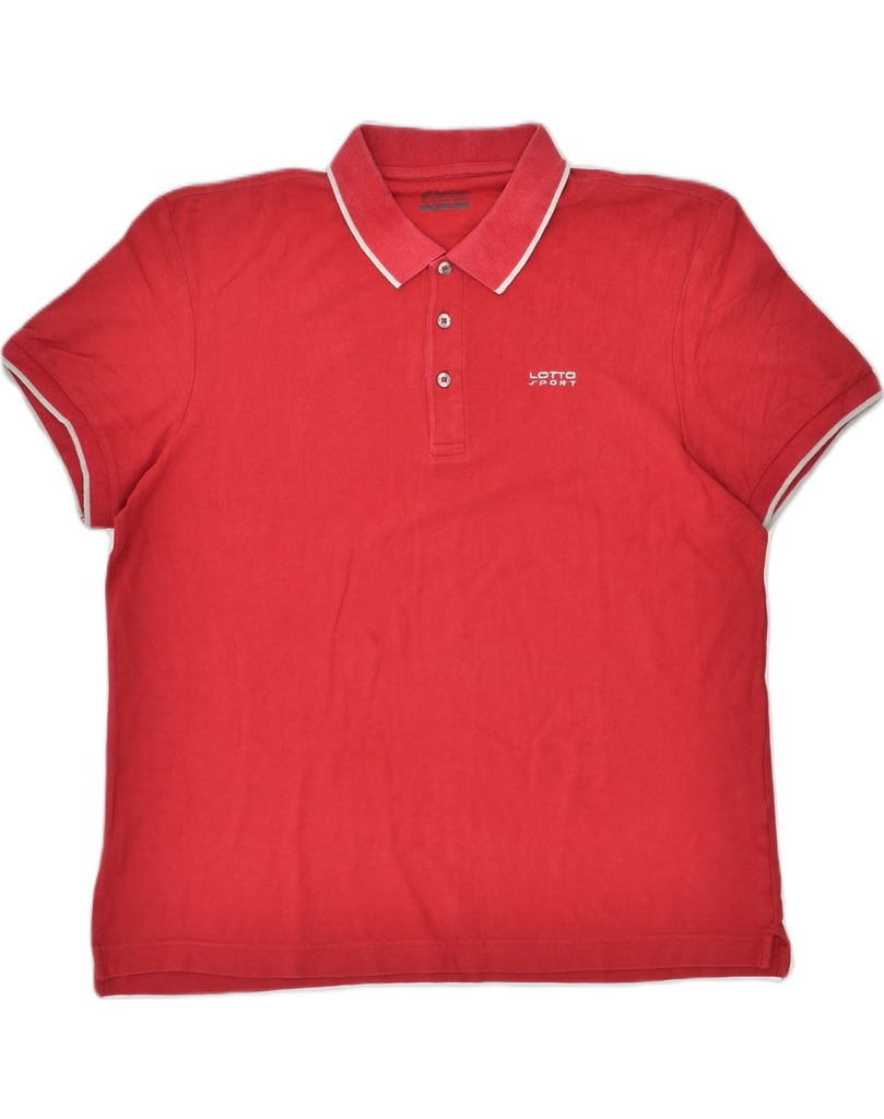 LOTTO Mens Polo Shirt XL Red Cotton | Vintage Lotto | Thrift | Second-Hand Lotto | Used Clothing | Messina Hembry 