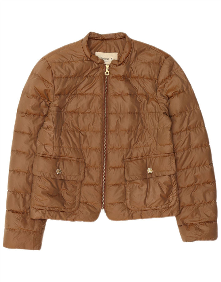 SIVIGLIA Womens Padded Jacket IT 40 Small Brown Polyamide