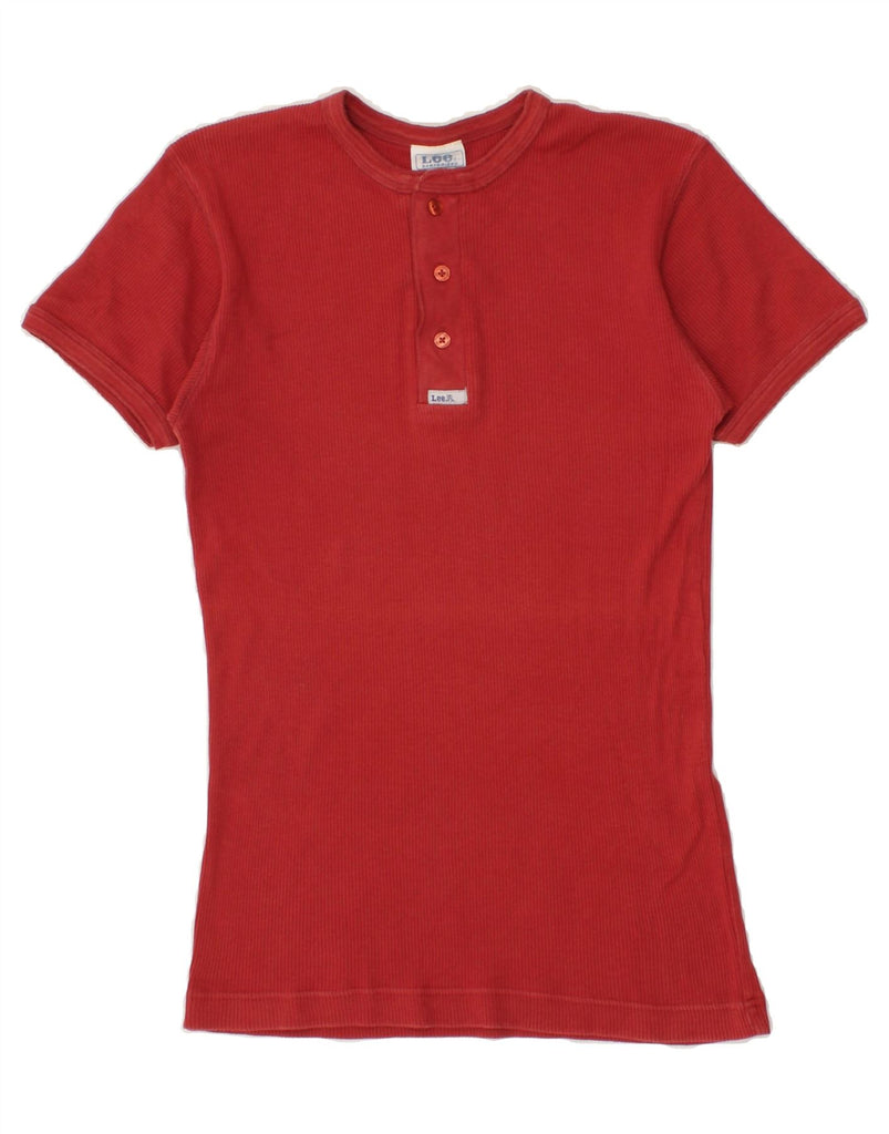 LEE Womens T-Shirt Top UK 14 Large Red Vintage Lee and Second-Hand Lee from Messina Hembry 