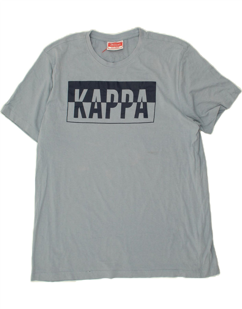 KAPPA Mens Graphic T-Shirt Top 2XL Blue Cotton | Vintage Kappa | Thrift | Second-Hand Kappa | Used Clothing | Messina Hembry 