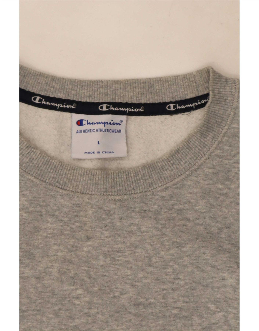 Champion Mens Graphic Sweatshirt Jumper Large Grey Flecked Cotton