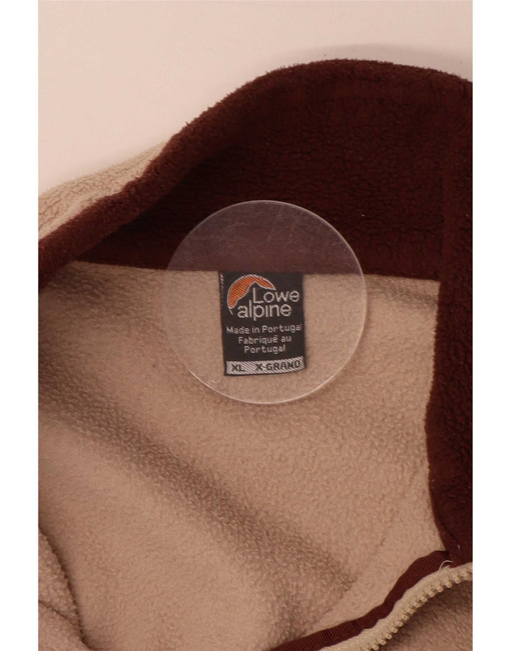 Lowe Alpine Mens Zip Neck Fleece Jumper XL Beige Polyester