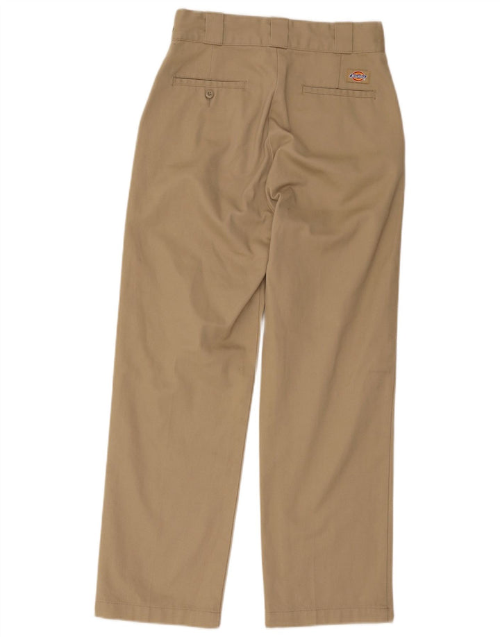 Dickies Womens Straight Chino Trousers W26 L27 Beige Polyester