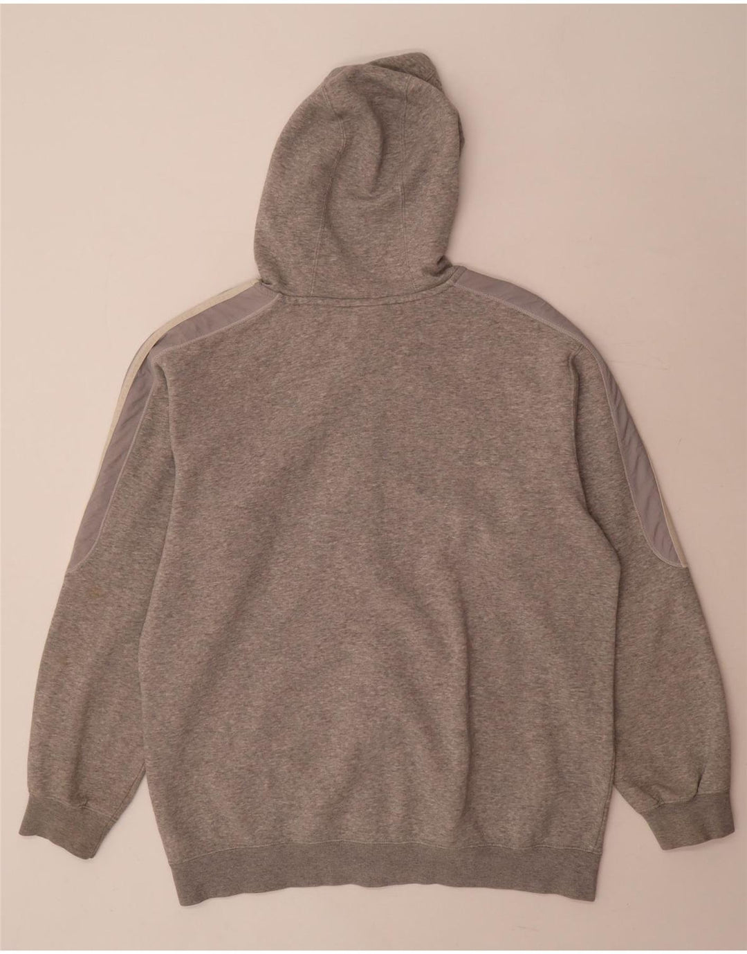 Adidas Mens Zip Hoodie Sweater Large Grey Cotton