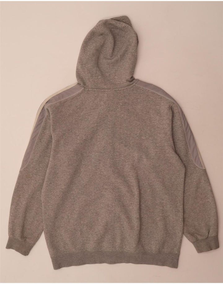 Adidas Mens Zip Hoodie Sweater Large Grey Cotton
