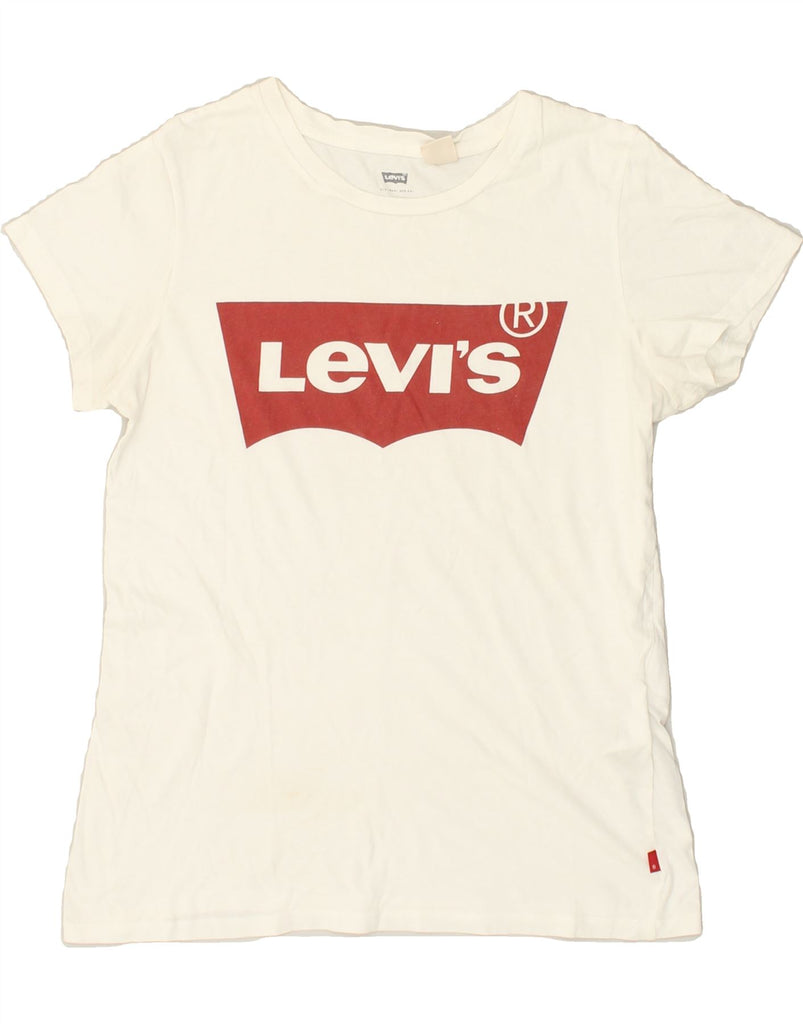 LEVI'S Mens Graphic T-Shirt Top Small White Cotton | Vintage Levi's | Thrift | Second-Hand Levi's | Used Clothing | Messina Hembry 