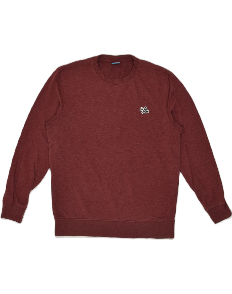 JACK & JONES Mens Sweatshirt Jumper XL Maroon Cotton | Vintage Jack & Jones | Thrift | Second-Hand Jack & Jones | Used Clothing | Messina Hembry 