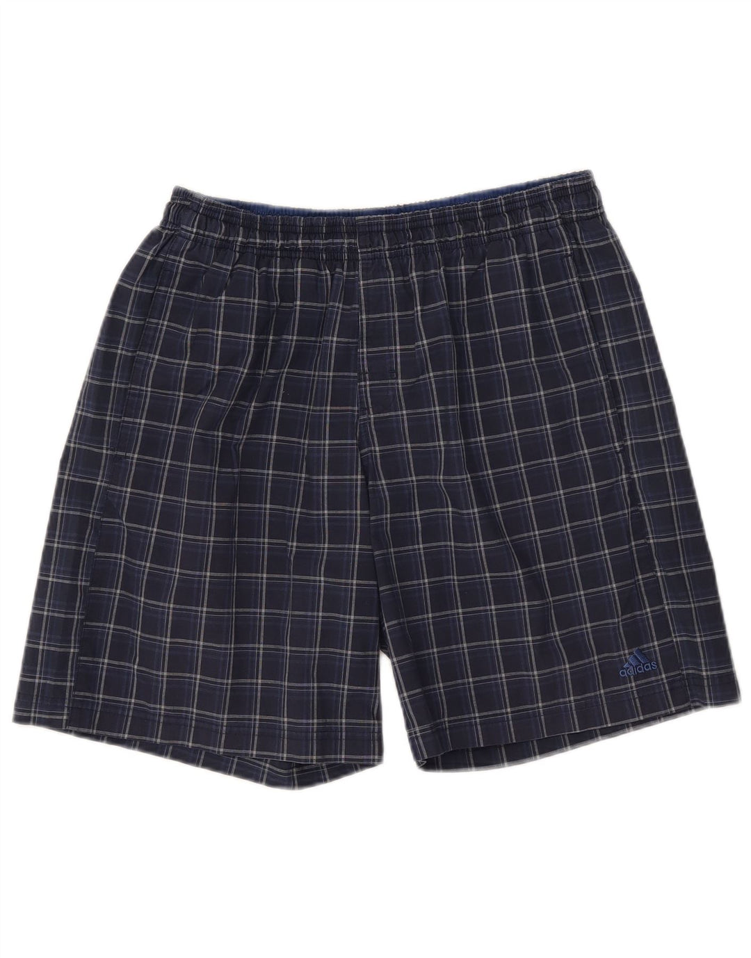 Adidas Mens Swimming Shorts Large Blue Check Polyester