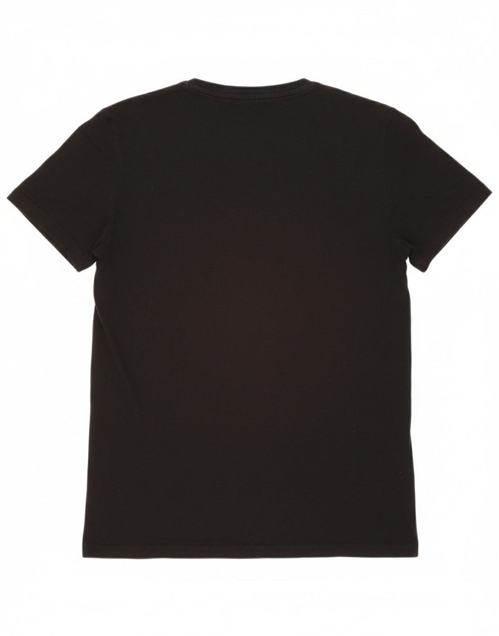 SUPERDRY Mens Graphic T-Shirt Top Medium Black Cotton