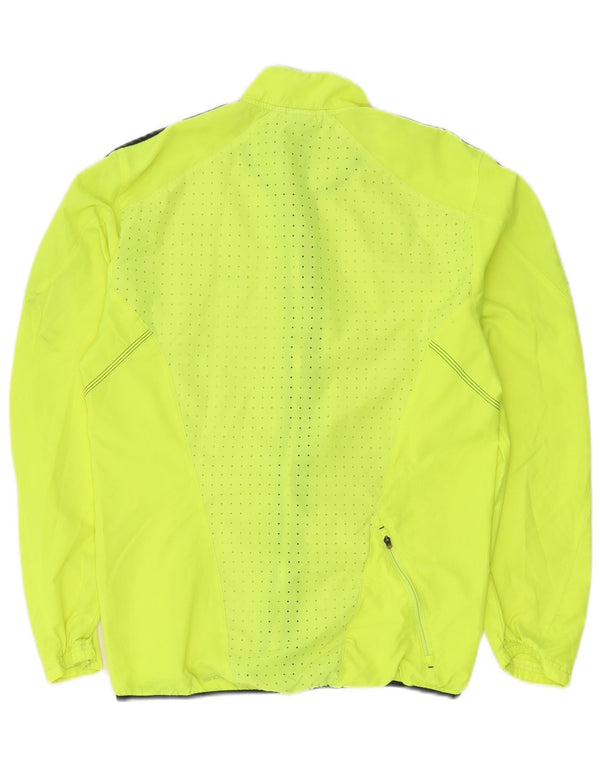 Adidas Mens Running Tracksuit Top Jacket Small Yellow Polyester